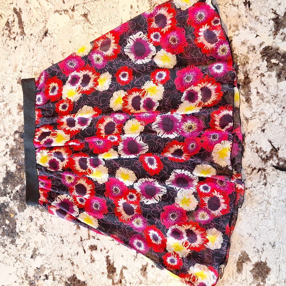 🌼 LuLaRoe flowy A-line midi skirt. Elastic waistband. Lined. Floral. XXL